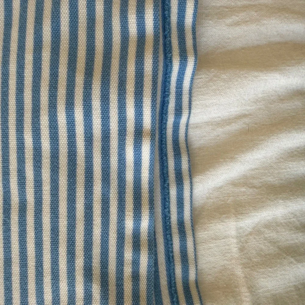 Polo Ralph Lauren Blue Striped Short Sleeve Distressed Polo Shirt Size‎ M